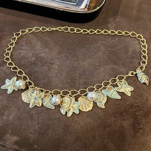 Chain shell and pearl belt